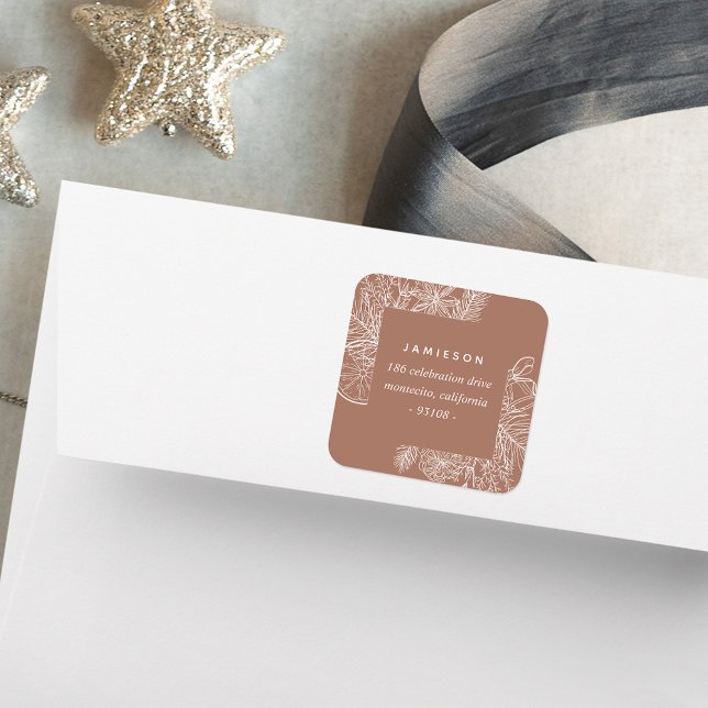 Pegatina Cuadrada Cítricos y especias | Dirección de devolución de v (Subido por el creador)