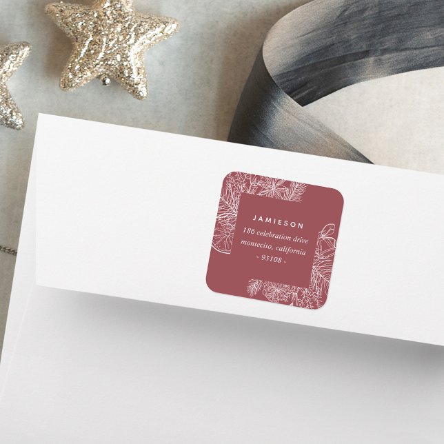 Pegatina Cuadrada Cítricos y especias | Dirección de devolución de v (Subido por el creador)