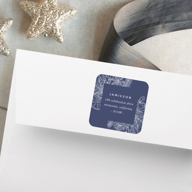 Pegatina Cuadrada Cítricos y especias | Dirección de devolución de v (Subido por el creador)