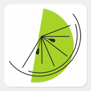 Pegatina Cuadrada Citrus Lime cuadrado