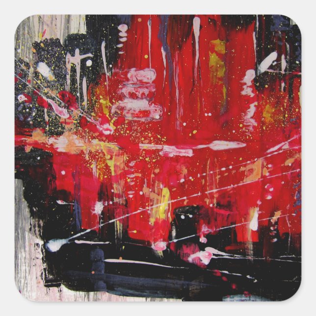 Pegatina Cuadrada ciudad (Anverso)