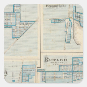 Pegatina Cuadrada Ciudad de Angola con Fremont