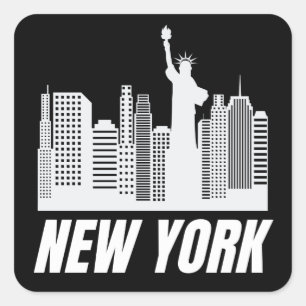 Pegatina Cuadrada Ciudad de Nueva York