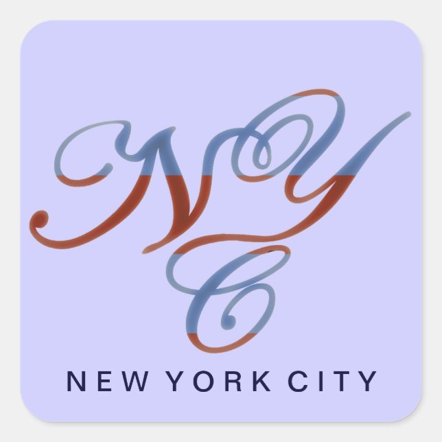 PEGATINA CUADRADA CIUDAD DE NUEVA YORK (Anverso)