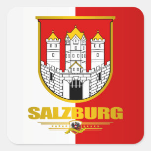 Pegatina Cuadrada Ciudad de Salzburgo
