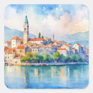 Pegatina Cuadrada Ciudad de Split Croacia