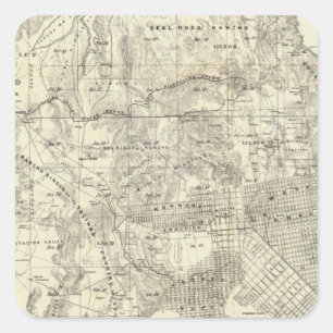 Pegatina Cuadrada Ciudad y condado de San Francisco