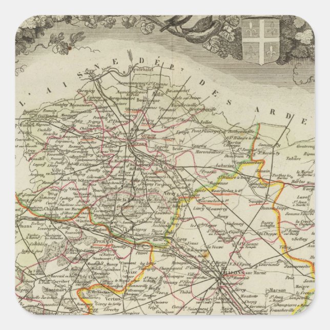 Pegatina Cuadrada Ciudades (Anverso)