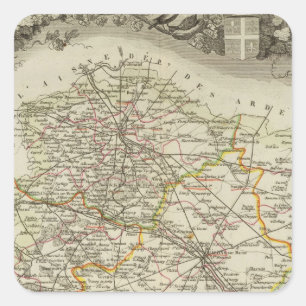 Pegatina Cuadrada Ciudades