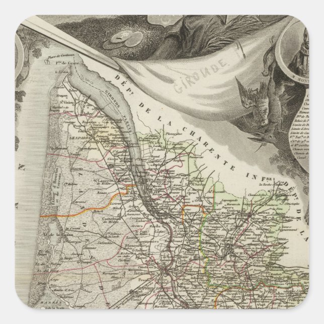 Pegatina Cuadrada Ciudades (Anverso)