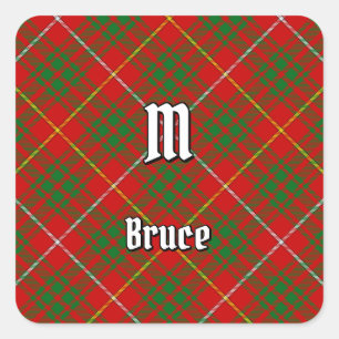 Pegatina Cuadrada Clan Bruce Tartan