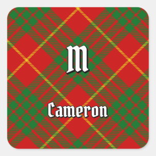 Pegatina Cuadrada Clan Cameron Tartan