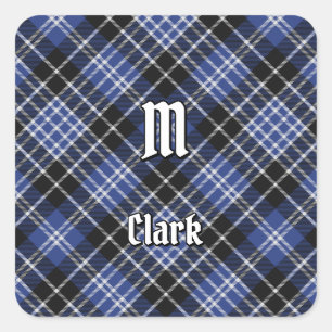 Pegatina Cuadrada Clan Clark Tartan