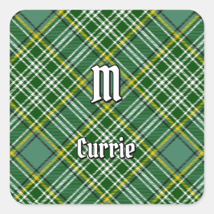 Pegatina Cuadrada Clan Currie Tartan