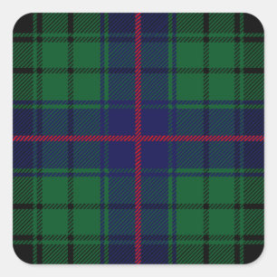 Pegatina Cuadrada Clan Davidson Tartan