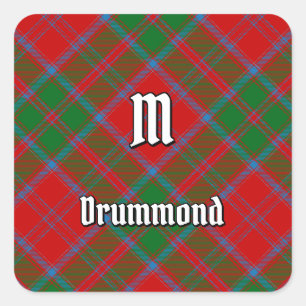 Pegatina Cuadrada Clan Drummond Tartan