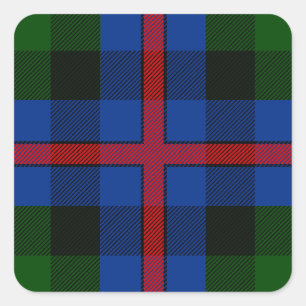 Pegatina Cuadrada Clan Farquharson Tartan