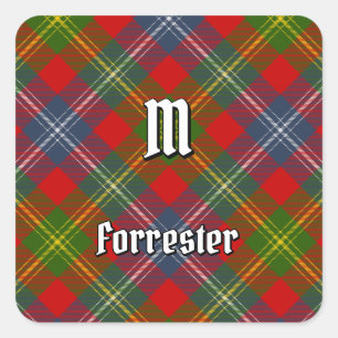 Pegatina Cuadrada Clan Forrester Tartan