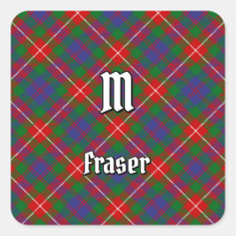 Pegatina Cuadrada Clan Fraser de Lovat Tartán