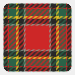 Pegatina Cuadrada Clan Gillespie Tartan