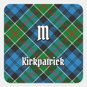 Pegatina Cuadrada Clan Kirkpatrick Tartan