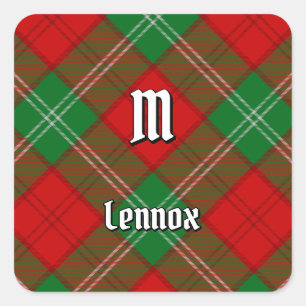 Pegatina Cuadrada Clan Lennox Tartan