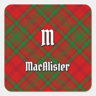 Pegatina Cuadrada Clan MacAlister de Glenbarr Tartan