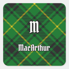 Pegatina Cuadrada Clan MacArthur Tartan