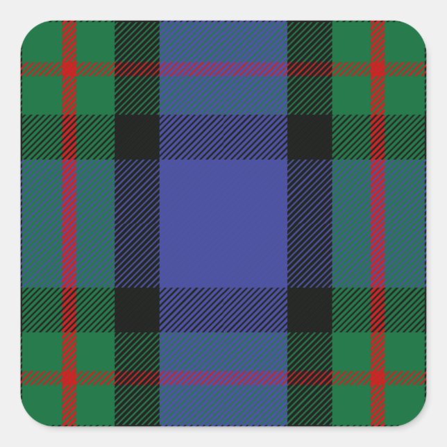 Pegatina Cuadrada Clan MacLaren Tartan (Anverso)