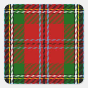 Pegatina Cuadrada Clan MacLean del tartán de Duart