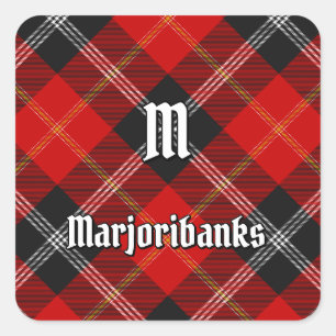 Pegatina Cuadrada Clan Marjoribanks Tartan