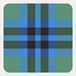 Pegatina Cuadrada Clan Marshall Tartan