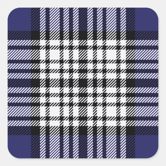 Pegatina Cuadrada Clan Napier Tartan (Anverso)