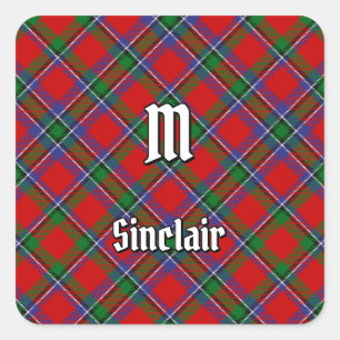 Pegatina Cuadrada Clan Sinclair Tartan