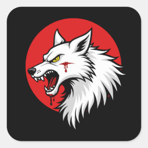 Pegatina Cuadrada Clan Wolf Dragoons