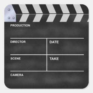 Pegatina Cuadrada Claqueta de cine "Es mi Vida"