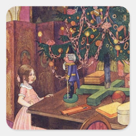 Pegatina Cuadrada Clara y el Nutcracker