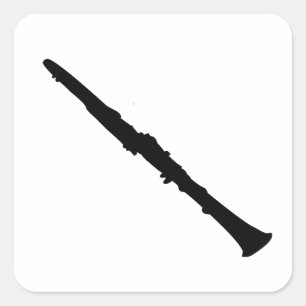 Pegatina Cuadrada Clarinet