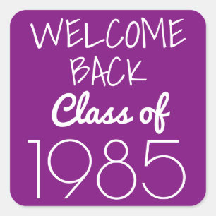 Pegatina Cuadrada Clase Atrás De Bienvenida