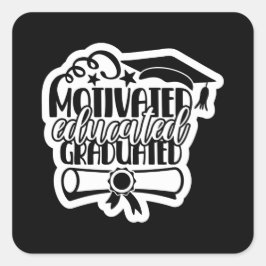Pegatina Cuadrada Clase de Graduados 2022