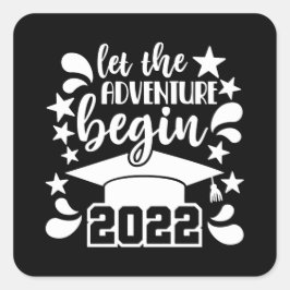 Pegatina Cuadrada Clase de Graduados 2022