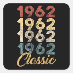 Pegatina Cuadrada Clásico 1962