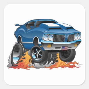 Pegatina Cuadrada Clásico 70 Personalizado de automóvil músculo a