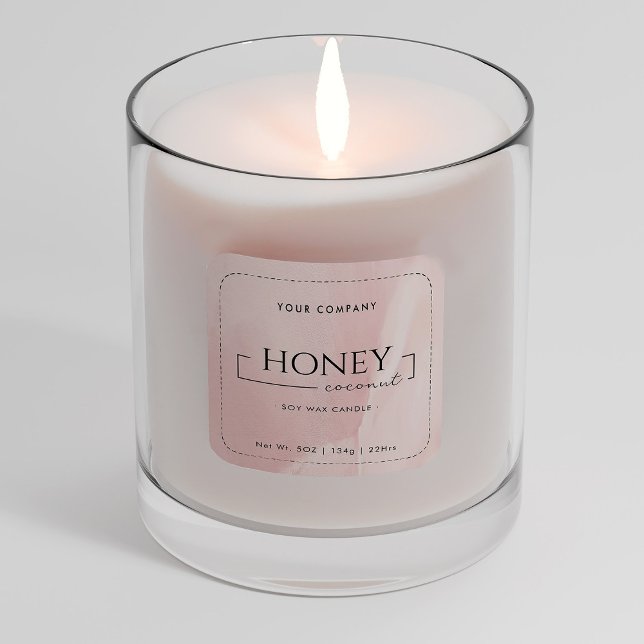 Pegatina Cuadrada Clásico rosa de la caligrafía de la Moda de la soj (Subido por el creador)