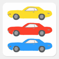 Clásicos Coches Musculares Vintage Ilustrado
