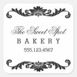 Pegatina Cuadrada Clásicos Pegatinas negros y blancos