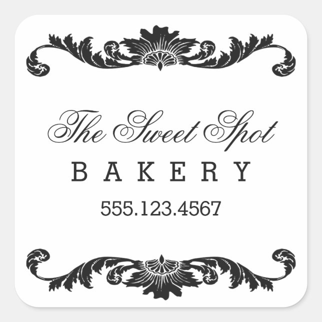 Pegatina Cuadrada Clásicos Pegatinas negros y blancos (Anverso)