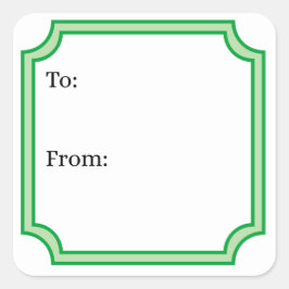 Pegatina Cuadrada Classic Green