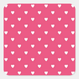 Pegatina Cuadrada Classic Happy Valentine’s Day Gift for Couples 