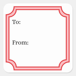 Pegatina Cuadrada Classic Red Square Sticker